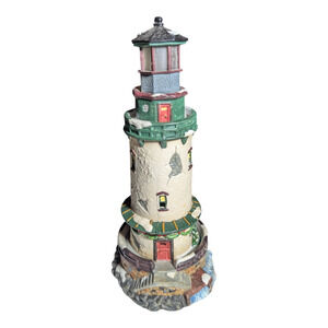 Santa's Workbench Collection -Towne Series Lighthouse 11 x 5 Porcelain Keeper
